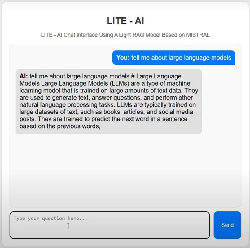 Mistral LLM Chat Interface